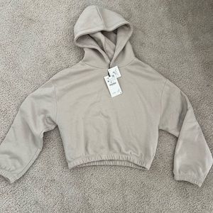 Zara Cropped hooded sweatshirt